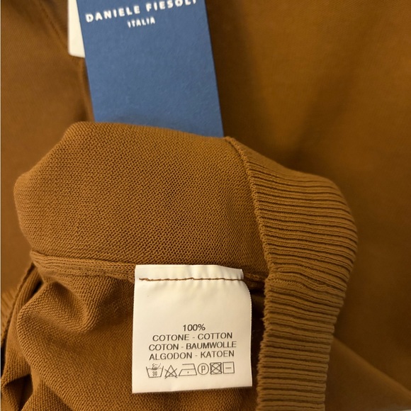Daniele Fiesoli Men's Tan Polo Shirt. Dry Cotton - Picture 3 of 6